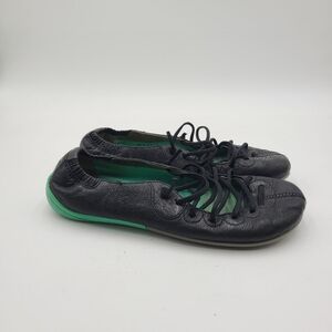 B1 Camper Boots Womens 8 Black Lace Up Leather Ballet Flats Comfort Flexible